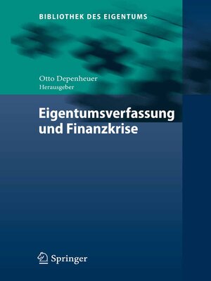 cover image of Eigentumsverfassung und Finanzkrise